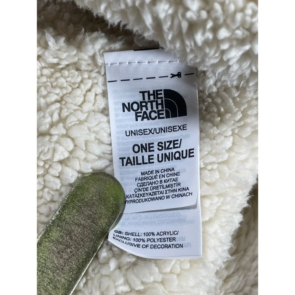 The North Face Chunky Tube Scarf Unisex One Size Ivory Snowflake Fleece Lined